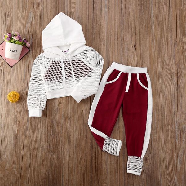spring summer 3pcs kids baby girl tracksuit hooded vest mesh sweatpants clothes 2 7y children set, White
spring summer 3pcs kids baby girl tracksuit hooded vest mesh sweatpants clothes 2 7y children set, White