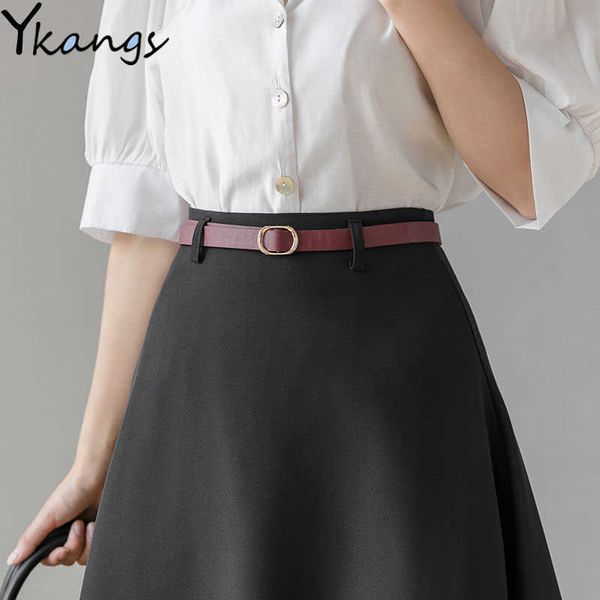plus size vintage long skirt women high waist midi skirt with belt elegant office ladies formal work korean black skirts 210619
plus size vintage long skirt women high waist midi skirt with belt elegant office ladies formal work korean black skirts 210619