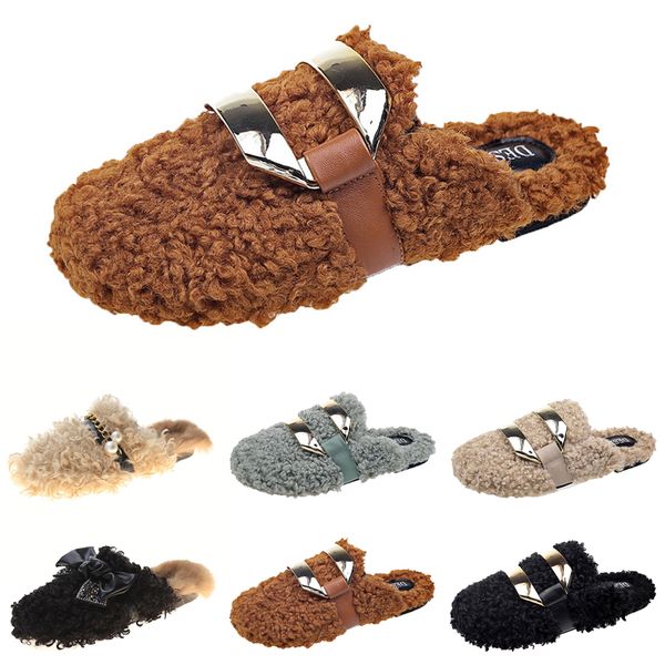 r newly autumn winter womens slippers metal chain all inclusive wool slipper for women black outer wear plus big size muller halfÂ, Black
r newly autumn winter womens slippers metal chain all inclusive wool slipper for women black outer wear plus big size muller halfÂ, Black