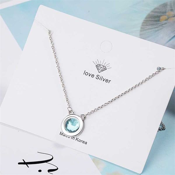 necklace women's korean blue artificial crystal simple clavicle chain personality versatile pendant, Black
necklace women's korean blue artificial crystal simple clavicle chain personality versatile pendant, Black