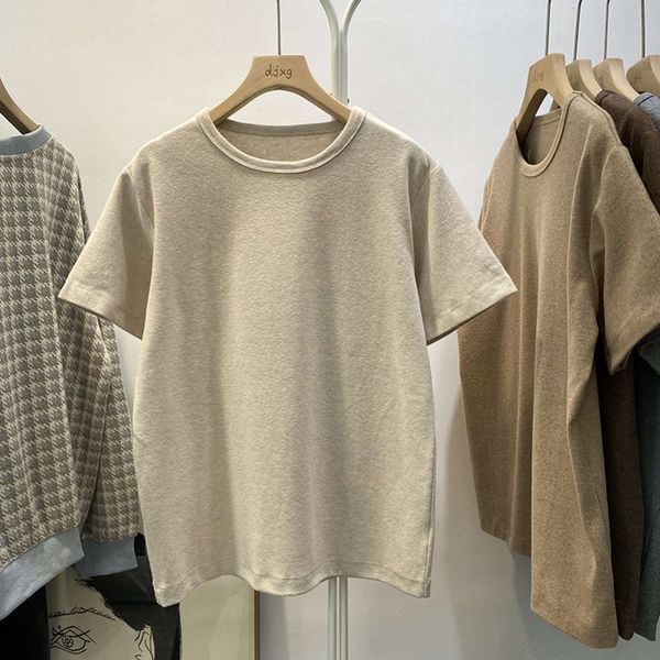 women's t-shirt short sleeve summer dress 2021 korean version ins fashionable, simple and versatile, pure color shows thin clothes t2o4, White
women's t-shirt short sleeve summer dress 2021 korean version ins fashionable, simple and versatile, pure color shows thin clothes t2o4, White