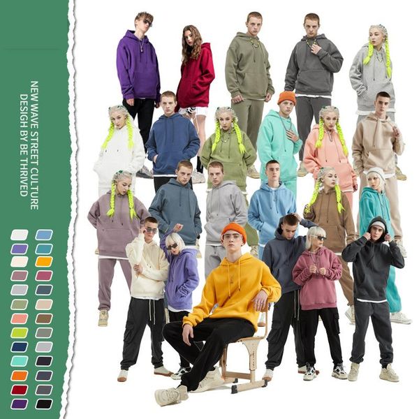 men's hoodies & sweatshirts autumn winter solid color men thicken plus velvet loose high street oversize itself cotton hoody, Black
men's hoodies & sweatshirts autumn winter solid color men thicken plus velvet loose high street oversize itself cotton hoody, Black