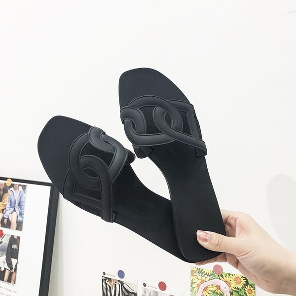 2021 new same hollow out flat bottom sandals h roulis lazy slippers women summer slippers, Black
2021 new same hollow out flat bottom sandals h roulis lazy slippers women summer slippers, Black
