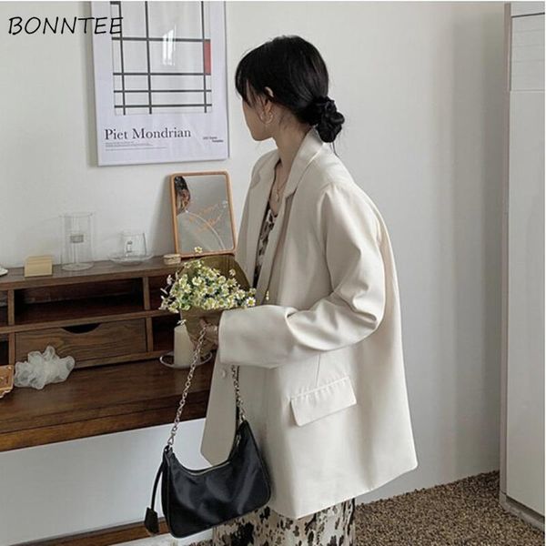 women's suits & blazers women solid fashion korean style design classic double breasted notched casual loose daily students streetwear, White;black
women's suits & blazers women solid fashion korean style design classic double breasted notched casual loose daily students streetwear, White;black