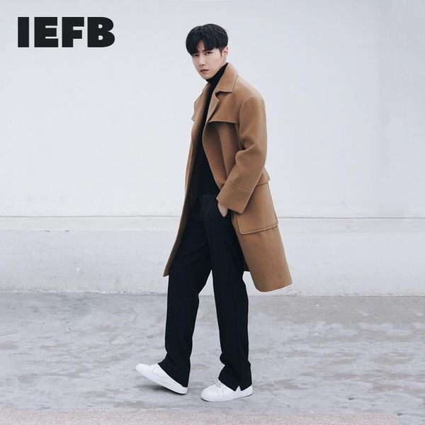 men's wool & blends iefb casual korean 2021 winter loose medium length large solid color pocket tweed youth ins windbreaker coat9y8461, Black
men's wool & blends iefb casual korean 2021 winter loose medium length large solid color pocket tweed youth ins windbreaker coat9y8461, Black