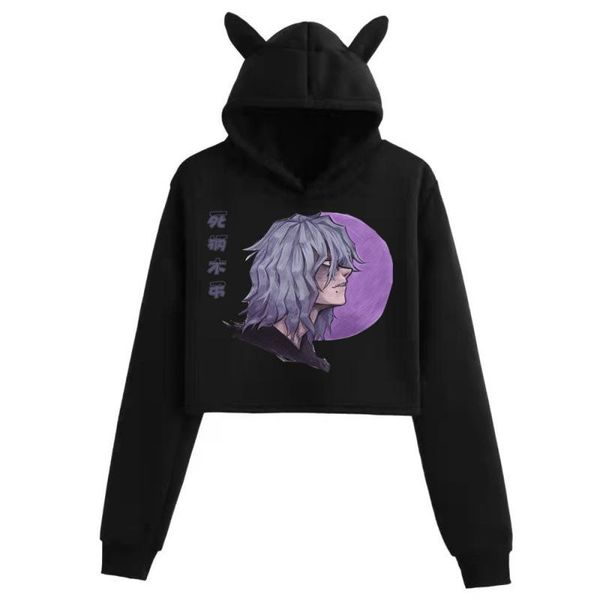 women's hoodies & sweatshirts harajuku my hero academia shigaraki tomura graphics hoodie short women cat ears casual hip hop streetwear, Black
women's hoodies & sweatshirts harajuku my hero academia shigaraki tomura graphics hoodie short women cat ears casual hip hop streetwear, Black