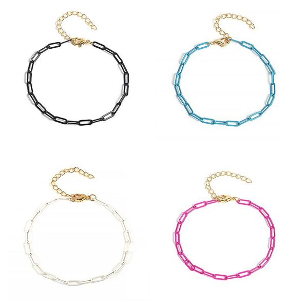 charm bracelets fashion jewerly 2021 trend copper candy color paperclip chain bracelet for women birthday party gift bohemian couples, Golden;silver
charm bracelets fashion jewerly 2021 trend copper candy color paperclip chain bracelet for women birthday party gift bohemian couples, Golden;silver