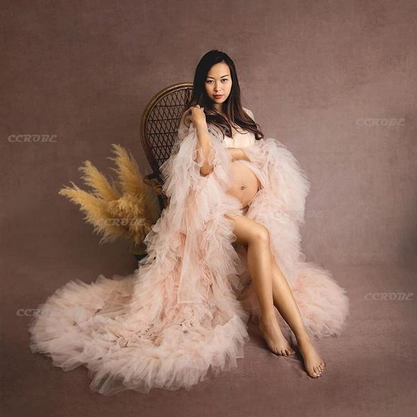 women's sleepwear women robe perspective tulle wedding party dresses custom fluffy maternity robes evening gowns long pregnancy poshoot, Black;red
women's sleepwear women robe perspective tulle wedding party dresses custom fluffy maternity robes evening gowns long pregnancy poshoot, Black;red