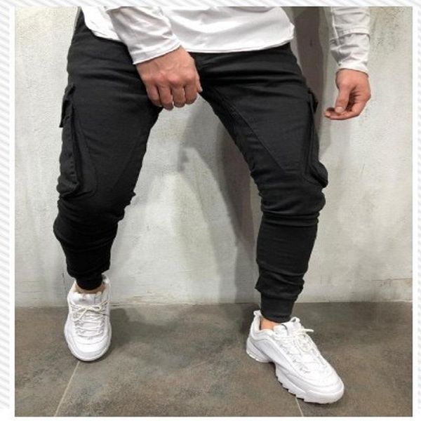 men's gym jogging casual pants - fashion slim cotton tapered sports basic multiple pockets running, Black;blue
men's gym jogging casual pants - fashion slim cotton tapered sports basic multiple pockets running, Black;blue