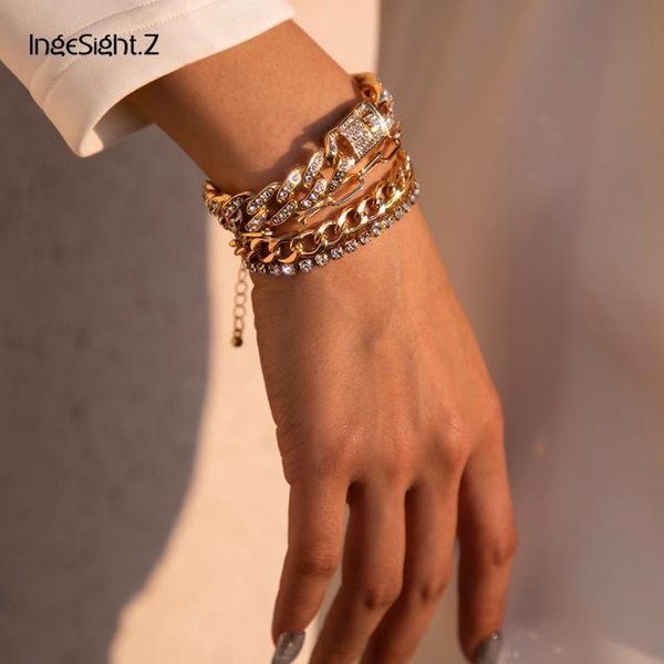 4pcs/set steampunk hip hop shiny rhinestone crystal miami curb cuban bracelet bangles chunky thick bracelets women wrist jewelry charm, Golden;silver
4pcs/set steampunk hip hop shiny rhinestone crystal miami curb cuban bracelet bangles chunky thick bracelets women wrist jewelry charm, Golden;silver