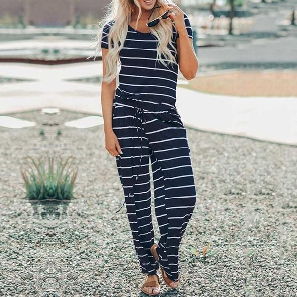 women's jumpsuits & rompers 2021 summer printing stripe jumpsuit women casual loose long pants with pockets bandage overalls combinaiso, Black;white
women's jumpsuits & rompers 2021 summer printing stripe jumpsuit women casual loose long pants with pockets bandage overalls combinaiso, Black;white