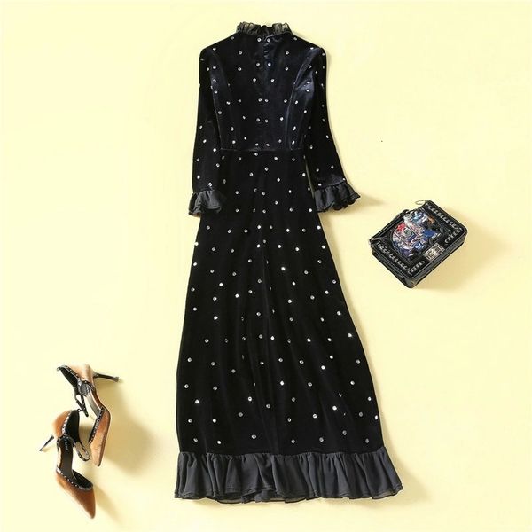 runway dresses walking show fashion european and american high-quality velvet -drilled fishtail evening dress srnt, Black
runway dresses walking show fashion european and american high-quality velvet -drilled fishtail evening dress srnt, Black