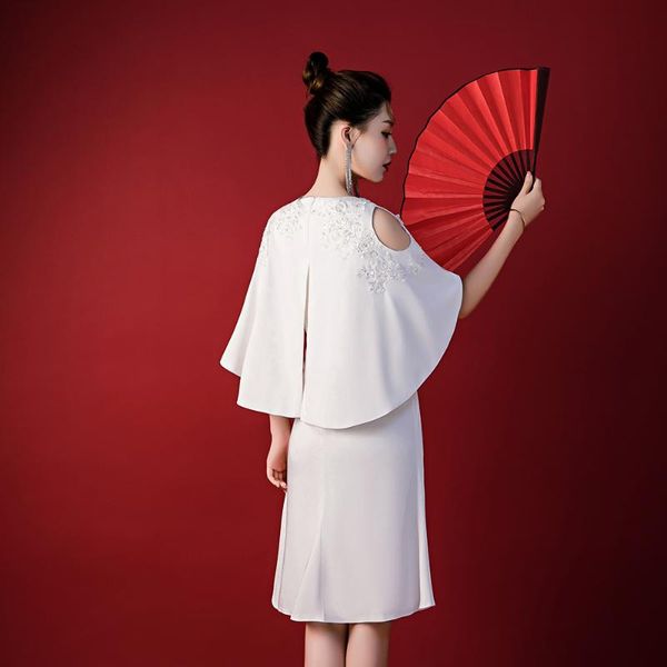 white temperament evening party dress elegant slim banquet embroidery hostess noble prom gown with shawl big size 3x ethnic clothing, Red
white temperament evening party dress elegant slim banquet embroidery hostess noble prom gown with shawl big size 3x ethnic clothing, Red