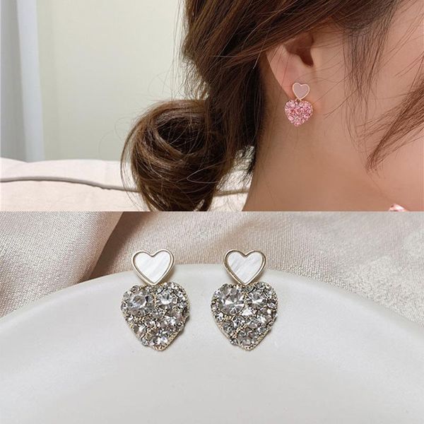 double love heart intertwined stud earrings white/pink color fashion crystal simple jewelry findings women gifts lover, Golden;silver
double love heart intertwined stud earrings white/pink color fashion crystal simple jewelry findings women gifts lover, Golden;silver