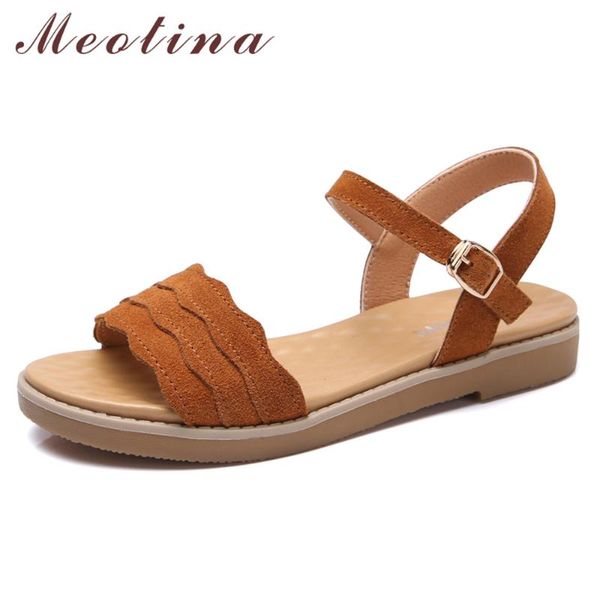 meotina women shoes summer sandals cow suede flat casual buckle open toe fashion lady brown black apricot size 5-9
meotina women shoes summer sandals cow suede flat casual buckle open toe fashion lady brown black apricot size 5-9