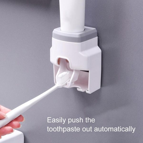 bath accessory set toothbrush holder automatic toothpaste dispenser dustproof sticky suction wall mounted squeezer for bathroom
bath accessory set toothbrush holder automatic toothpaste dispenser dustproof sticky suction wall mounted squeezer for bathroom
