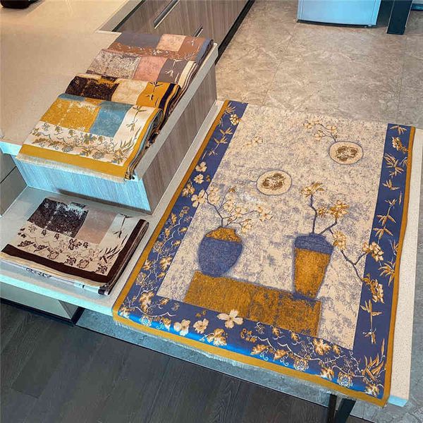 design scarf female korean version versatile aging oil painting spring and autumn thickened warm imitation cashmere wool shawl with scarf, Blue;gray
design scarf female korean version versatile aging oil painting spring and autumn thickened warm imitation cashmere wool shawl with scarf, Blue;gray