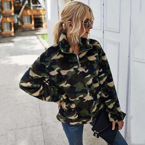 women's hoodies & sweatshirts 2021 autumn winter thick sweatshirt women camouflage print teddy female zip warm loose for, Black
women's hoodies & sweatshirts 2021 autumn winter thick sweatshirt women camouflage print teddy female zip warm loose for, Black