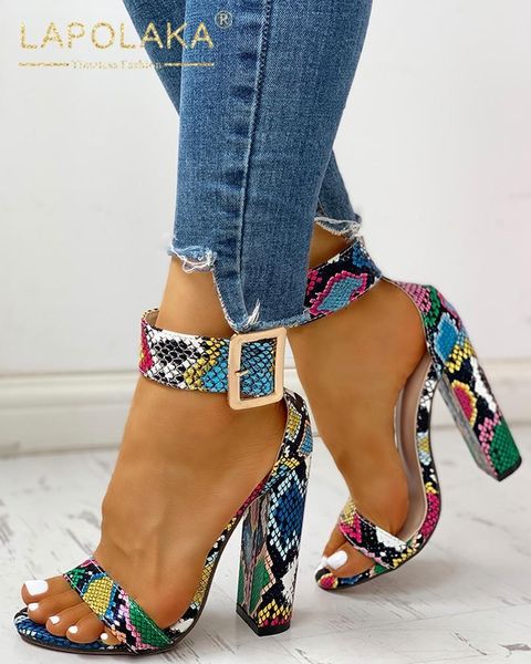 dress shoes lapolaka colorful thick high heels summer sandals woman snake veins buckle strap ins ladies pump female, Black
dress shoes lapolaka colorful thick high heels summer sandals woman snake veins buckle strap ins ladies pump female, Black