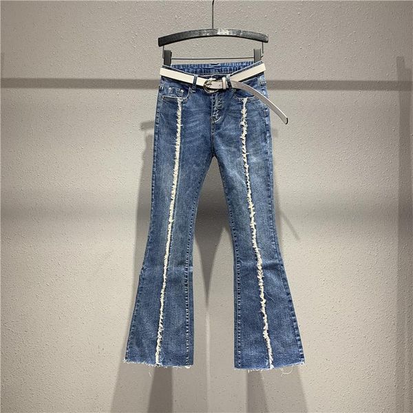 women's jeans european trendy high waisted slim fashion 2021 spring autumn style burr middle line wide leg cropped womens, Blue
women's jeans european trendy high waisted slim fashion 2021 spring autumn style burr middle line wide leg cropped womens, Blue