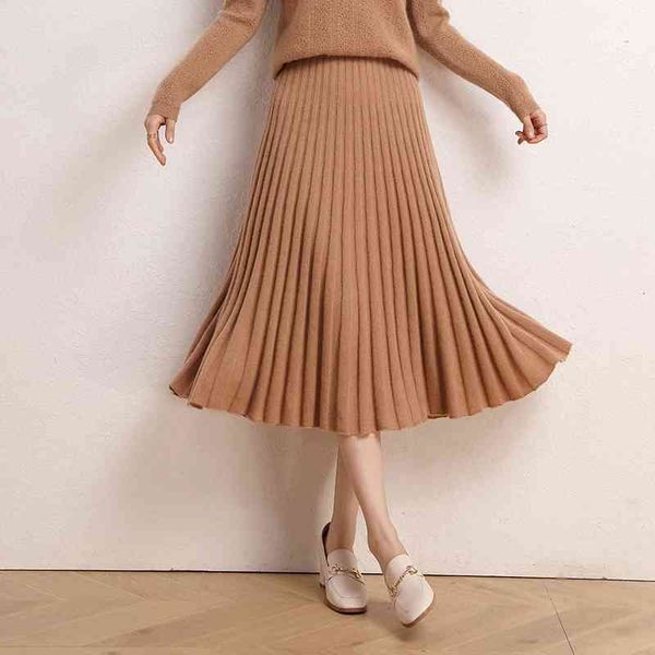 skirts high-end 2021 autumn and winter 100% cashmere women's high waist pleated skirt fashion a word knit bottomed 5colors, Black
skirts high-end 2021 autumn and winter 100% cashmere women's high waist pleated skirt fashion a word knit bottomed 5colors, Black