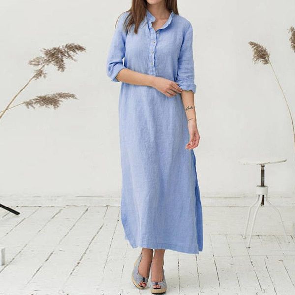 plus size s-5xl autumn long dress sleeve shirt fall 2021 large cotton and linen casual dresses, Black;gray
plus size s-5xl autumn long dress sleeve shirt fall 2021 large cotton and linen casual dresses, Black;gray