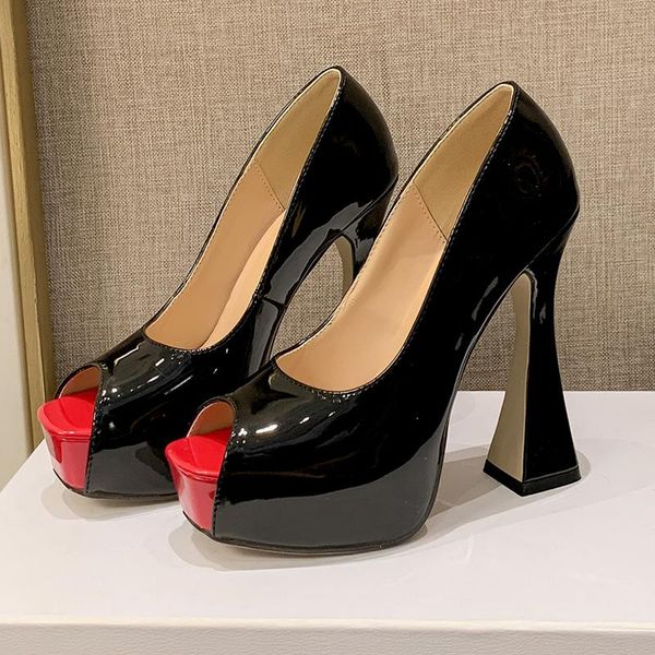 dress shoes 2022 spring fashion black platform fetish pumps women ultra high heels 13cm peep toe party wedding prom size 41
dress shoes 2022 spring fashion black platform fetish pumps women ultra high heels 13cm peep toe party wedding prom size 41