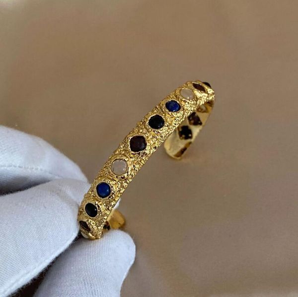 2021 net celebrities with european and american style natural lapis lazuli inlaid texture bracelet, adjustable bracelet and earrings in stoc, Golden;silver
2021 net celebrities with european and american style natural lapis lazuli inlaid texture bracelet, adjustable bracelet and earrings in stoc, Golden;silver