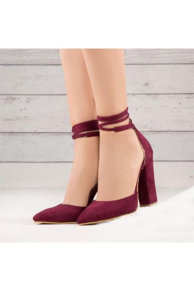 season women's thick high heel ankle-wrapped stiletto shoes artificial leather / suede all seasons dress, Black
season women's thick high heel ankle-wrapped stiletto shoes artificial leather / suede all seasons dress, Black