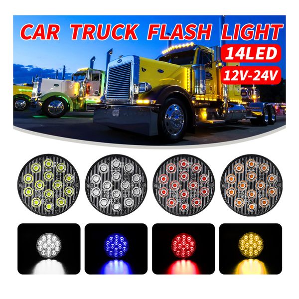 2pcs universal 12v 24v ultra-thin round 14 led rear light taillight side warning strobe light for truck trailer motorcycle
2pcs universal 12v 24v ultra-thin round 14 led rear light taillight side warning strobe light for truck trailer motorcycle