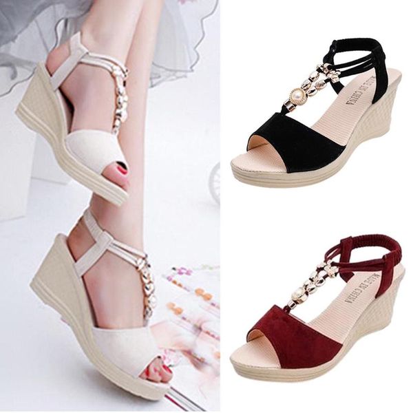 dress shoes 2021 fashion lady women sandals pearl sequins wedges string bead casual roman heels zapatos de mujer drop, Black
dress shoes 2021 fashion lady women sandals pearl sequins wedges string bead casual roman heels zapatos de mujer drop, Black