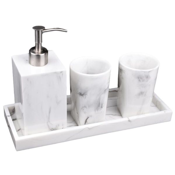 bath accessory set 1 bathroom sink counterliquid dish soap dispenser bottle with tray cups
bath accessory set 1 bathroom sink counterliquid dish soap dispenser bottle with tray cups