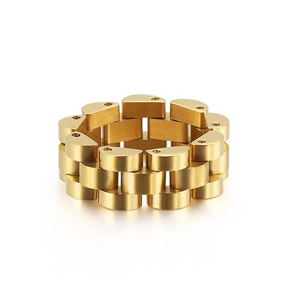 titanium steel rings watch chain design hip-hop jewelry stainless men's simple wind ring wholesale cluster, Golden;silver
titanium steel rings watch chain design hip-hop jewelry stainless men's simple wind ring wholesale cluster, Golden;silver