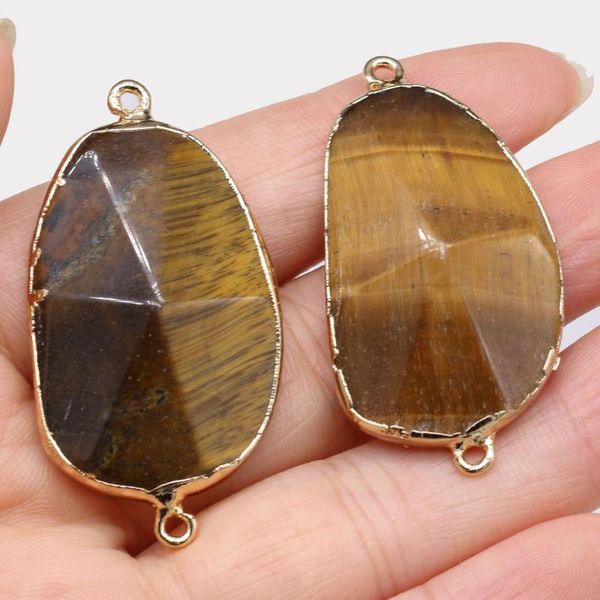 charms natural semi-precious stone connector pendants tiger eye for diy jewelry making handmade accessories, Bronze;silver
charms natural semi-precious stone connector pendants tiger eye for diy jewelry making handmade accessories, Bronze;silver