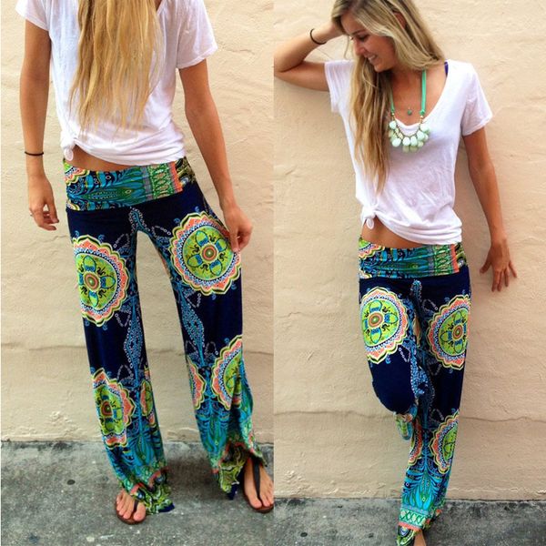 women floral casual wide leg long harem pants high waist loose elastic waist palazzo trousers plus size new beach pants, Black;white
women floral casual wide leg long harem pants high waist loose elastic waist palazzo trousers plus size new beach pants, Black;white