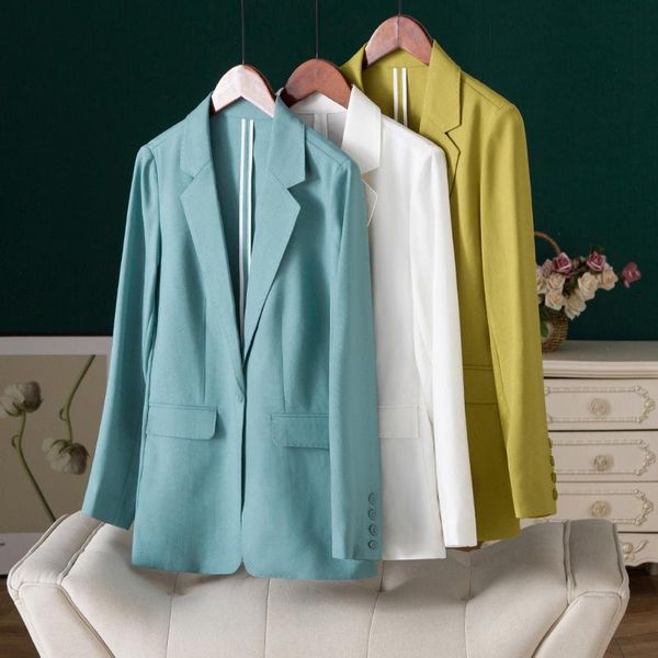 spring women's temperament commuter single-layer thin suit breathable acetate linen slim one-button small jacket s484 suits & blazers, White;black
spring women's temperament commuter single-layer thin suit breathable acetate linen slim one-button small jacket s484 suits & blazers, White;black