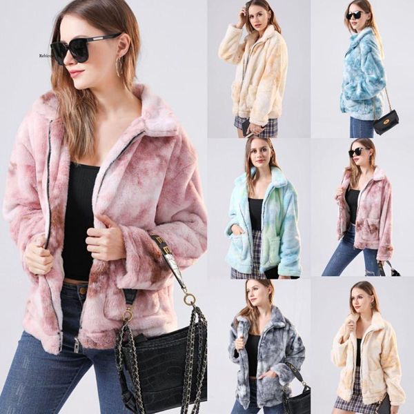 women's fur & faux winter coat color tie-dye long sleeves thick warm real image short in stock, Black
women's fur & faux winter coat color tie-dye long sleeves thick warm real image short in stock, Black