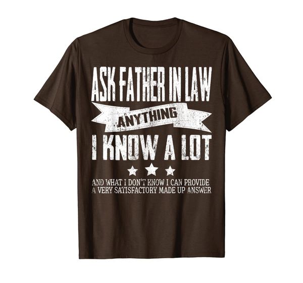 Mens Ask Father In Law Anything I Know A Lot Funny Father In Law T-Shirt, Mainly pictures
Mens Ask Father In Law Anything I Know A Lot Funny Father In Law T-Shirt, Mainly pictures