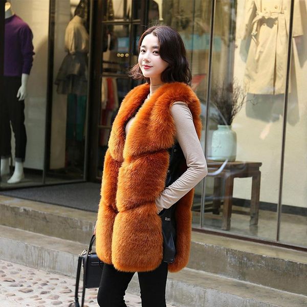 women's fur & faux gamporl 2021 autumn and winter fashion coats jackets for women mid-length solid color vest v-neck, Black
women's fur & faux gamporl 2021 autumn and winter fashion coats jackets for women mid-length solid color vest v-neck, Black