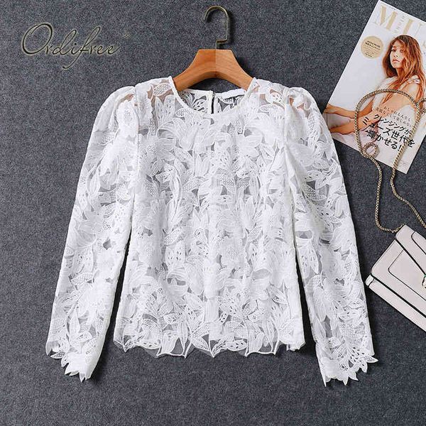 summer white lace women embroidery long sleeve see through vintage blouse shirts 210415
summer white lace women embroidery long sleeve see through vintage blouse shirts 210415