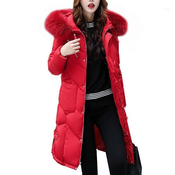 women's down & parkas winter jacket women cotton hooded big fur collar warm thicken slim plus size long jackets female casual coat wind, Black
women's down & parkas winter jacket women cotton hooded big fur collar warm thicken slim plus size long jackets female casual coat wind, Black