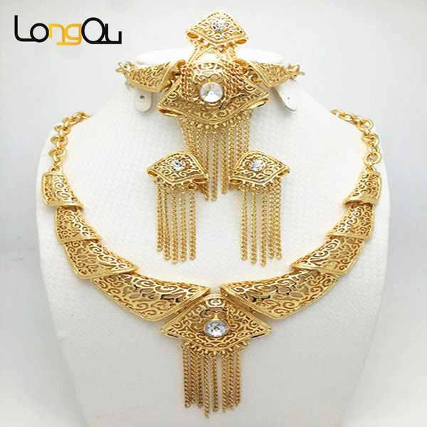 earrings & necklace 2021 handmade dubai gold-color jewelry sets fashion big nigerian wedding african beads costume for women, Silver
earrings & necklace 2021 handmade dubai gold-color jewelry sets fashion big nigerian wedding african beads costume for women, Silver
