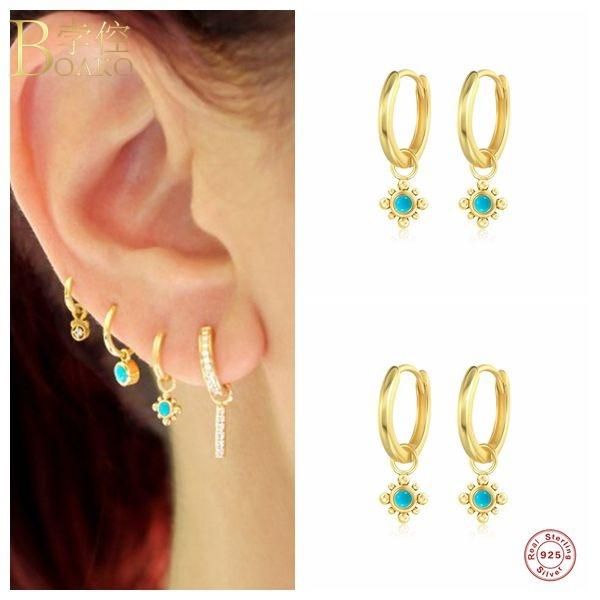 hoop & huggie boako turquoise earrings 925 sterling silver for women pendiente piercing ohrringe earing luxury jewelry, Golden;silver
hoop & huggie boako turquoise earrings 925 sterling silver for women pendiente piercing ohrringe earing luxury jewelry, Golden;silver