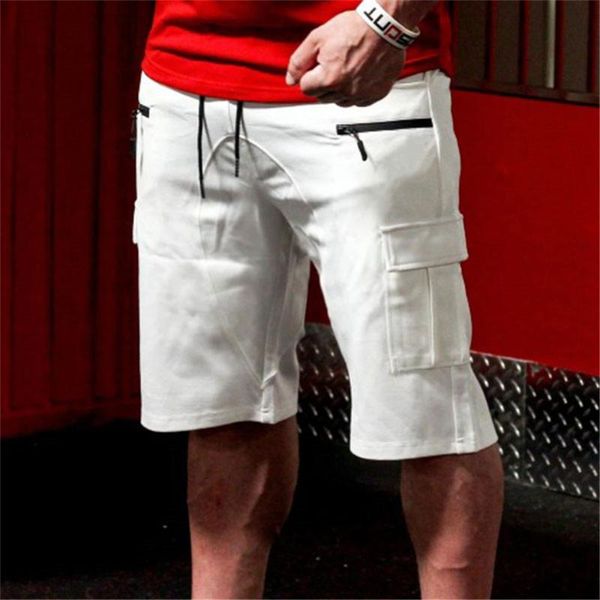 men fitness multi - pocket 5 points shorts cargo pants male outdoor training casual fashion street style pure color short men's, White;black
men fitness multi - pocket 5 points shorts cargo pants male outdoor training casual fashion street style pure color short men's, White;black