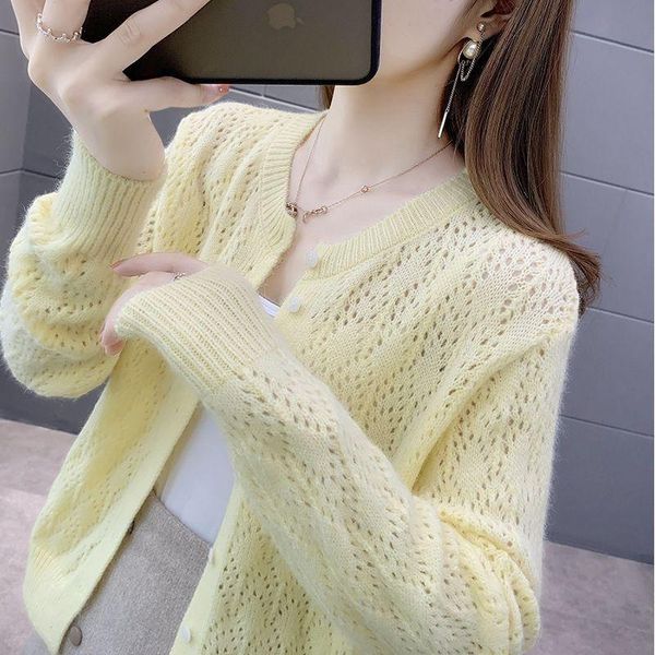 women's knits & tees hollow thin knitted cardigan coat 2021 autumn pure color versatile top, White
women's knits & tees hollow thin knitted cardigan coat 2021 autumn pure color versatile top, White