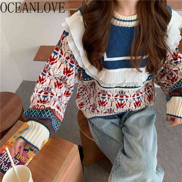 print woman sweaters ruffles spring autumn japan style sueter mujer retro loose fashion pull femme 19665 210415, White;black
print woman sweaters ruffles spring autumn japan style sueter mujer retro loose fashion pull femme 19665 210415, White;black