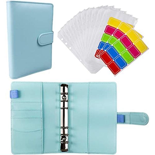 ppyy-a6 pu leather notebook binder cover with 12pcs pockets, loose leaf zipper bags envelope system planner notepads, Purple;pink
ppyy-a6 pu leather notebook binder cover with 12pcs pockets, loose leaf zipper bags envelope system planner notepads, Purple;pink