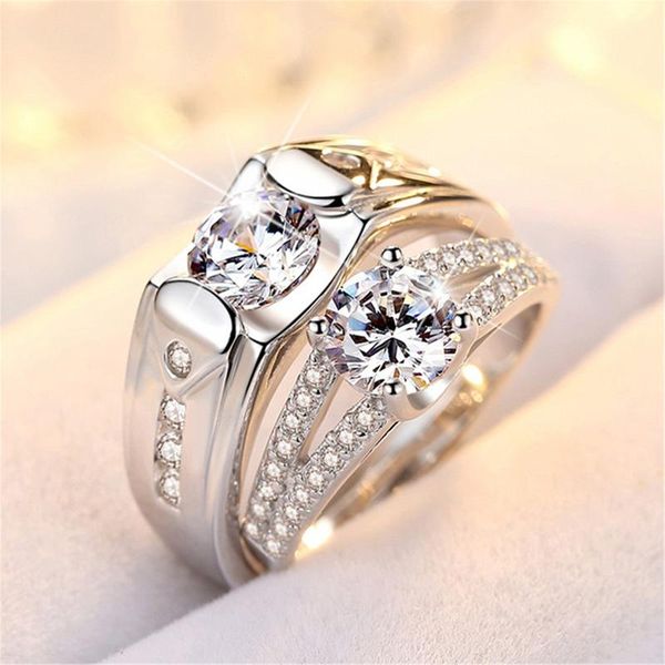 wedding rings romantic cubic zirconia women mens fashion jewelry heart love crystal engagement couples for lover, Slivery;golden
wedding rings romantic cubic zirconia women mens fashion jewelry heart love crystal engagement couples for lover, Slivery;golden