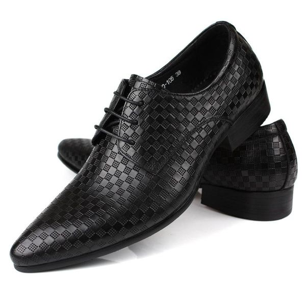 dress shoes formal wear men's lace-up breathable punched business casual comfortable chaussure homme, Black
dress shoes formal wear men's lace-up breathable punched business casual comfortable chaussure homme, Black