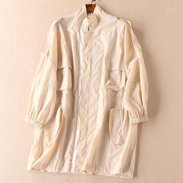 women's jackets sun protection women jacket clothing female long section collar thin coat oversize casaco feminino jaqueta feminina cha, Black;brown
women's jackets sun protection women jacket clothing female long section collar thin coat oversize casaco feminino jaqueta feminina cha, Black;brown